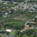 Aerial View of Ewa Wetland looking east with the VFW in the foreground (Photo S.Dorn)