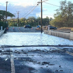Waiakoa-Stream-Bridge-at-South-Kihei-Road-flooded-by large-waves. Photo D.Dorn Waiakoa-Stream-Bridge-at-South-Kihei-Road-flooded-by large-waves
